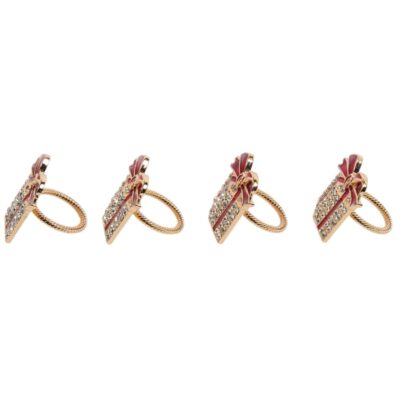 Pack of 4 Assorted Christmas Napkin Rings