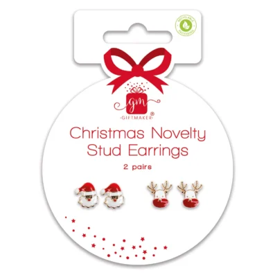 Giftmaker Christmas Novelty Stud Earrings 2 Pairs
